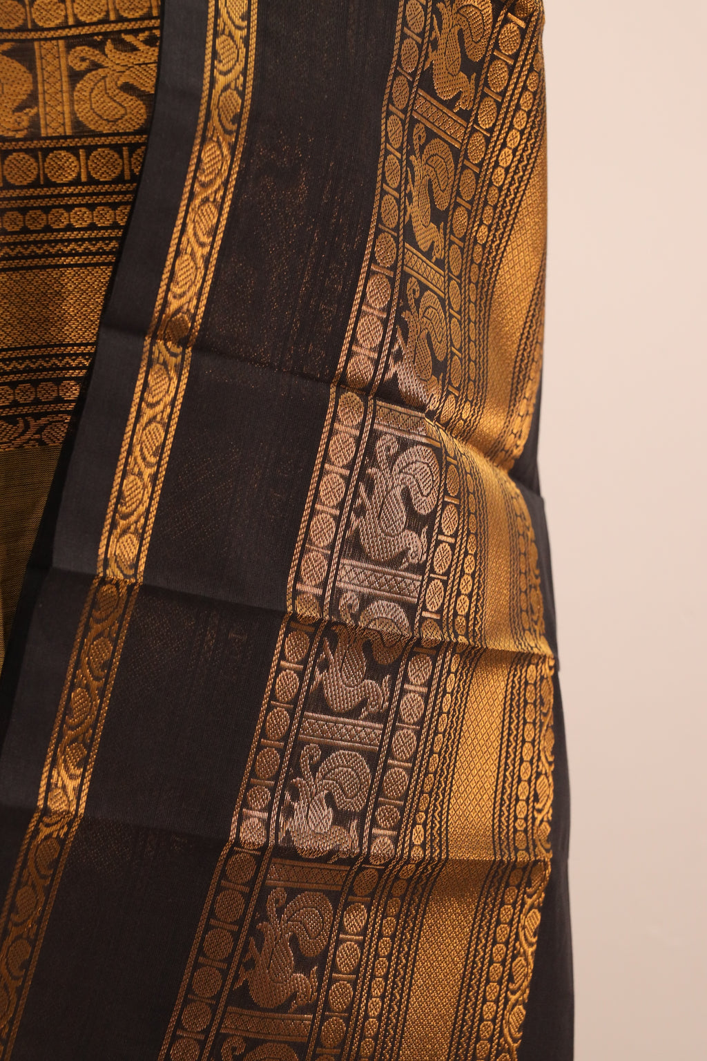 Fenugreek with Multi color Border Chettinad Cotton Unstitched Salwar Suit - #NC109