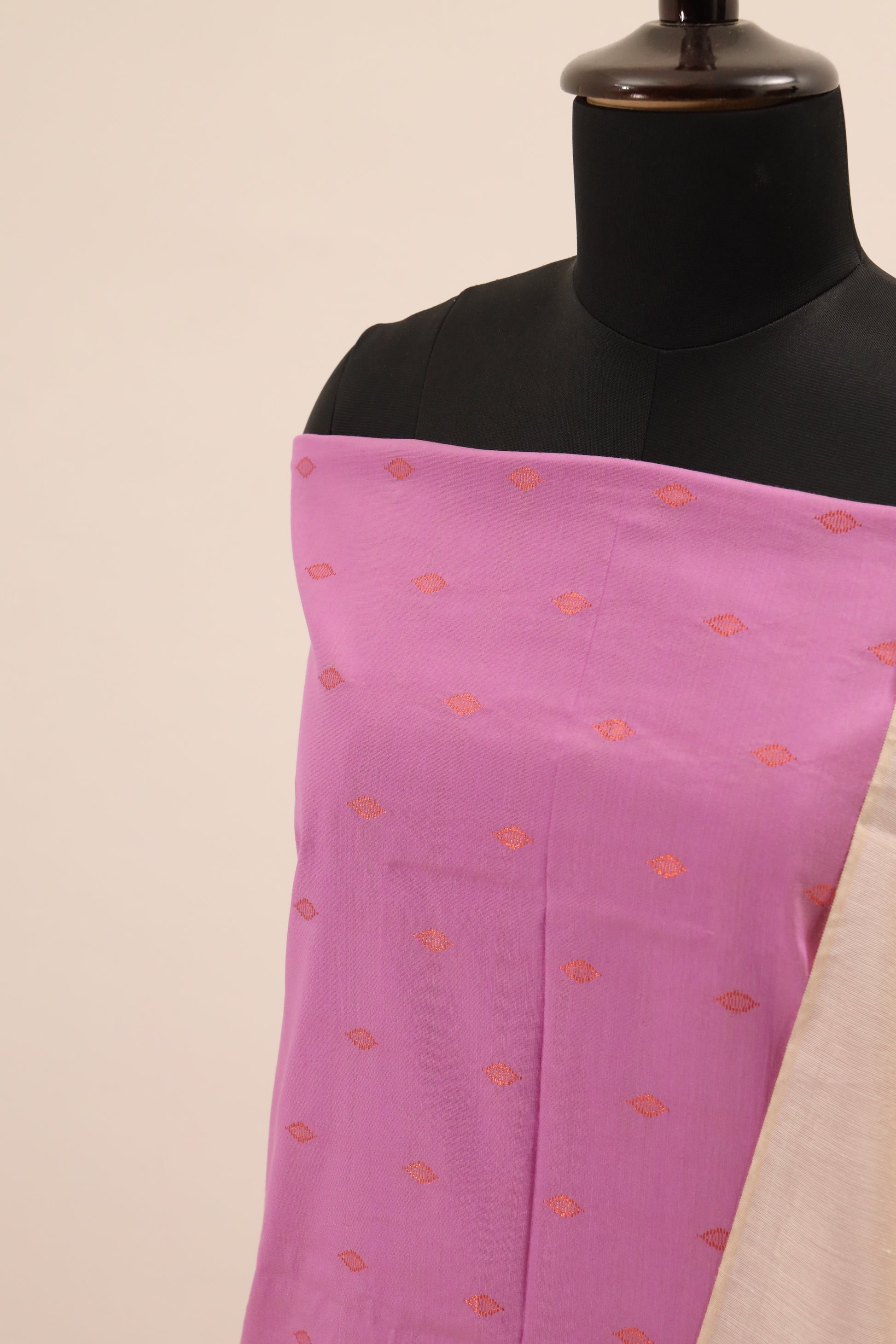 Pink with Cream  Dupatta Unstitched Salwar Suit - #NC136