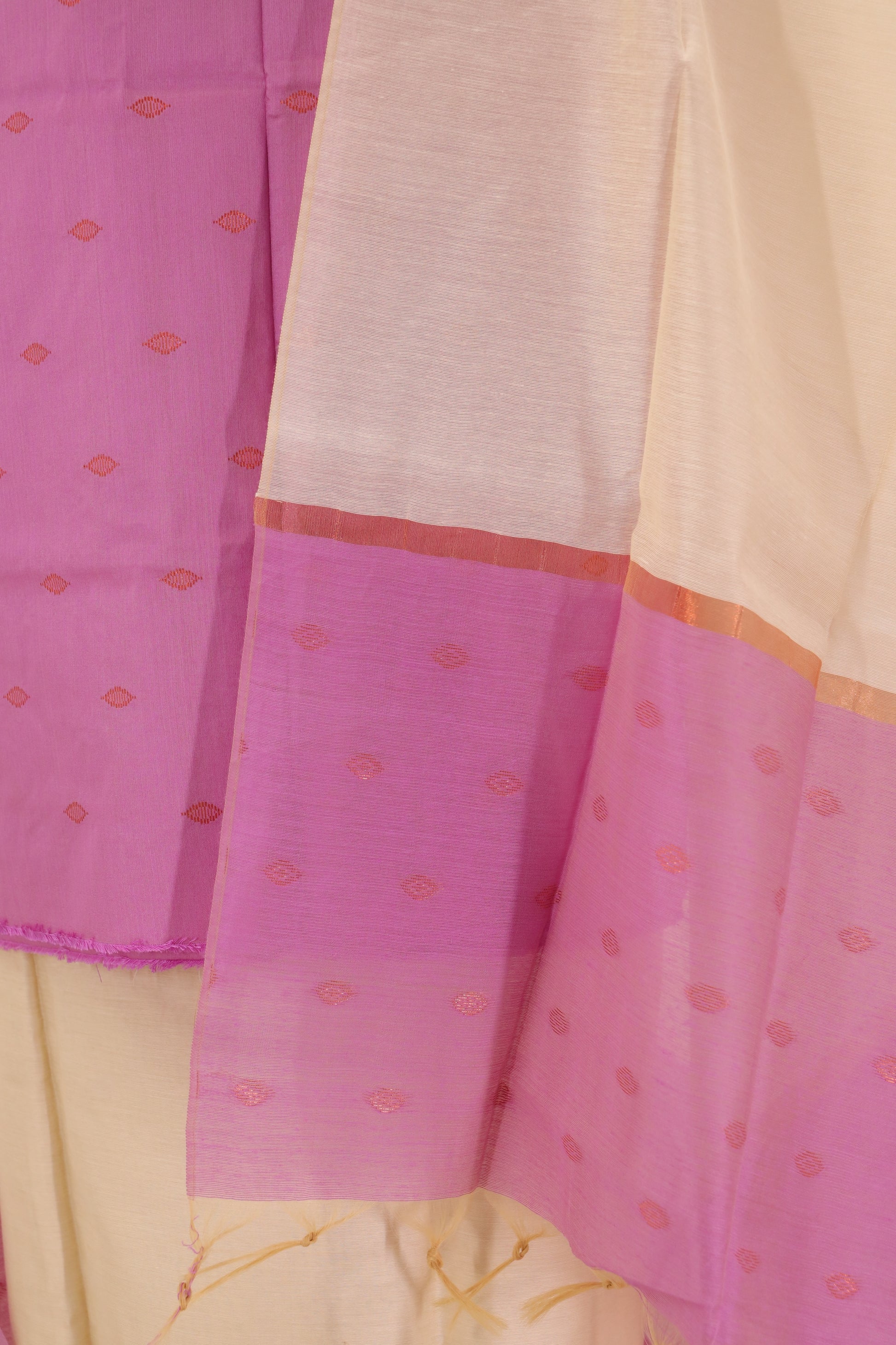 Pink with Cream  Dupatta Unstitched Salwar Suit - #NC136