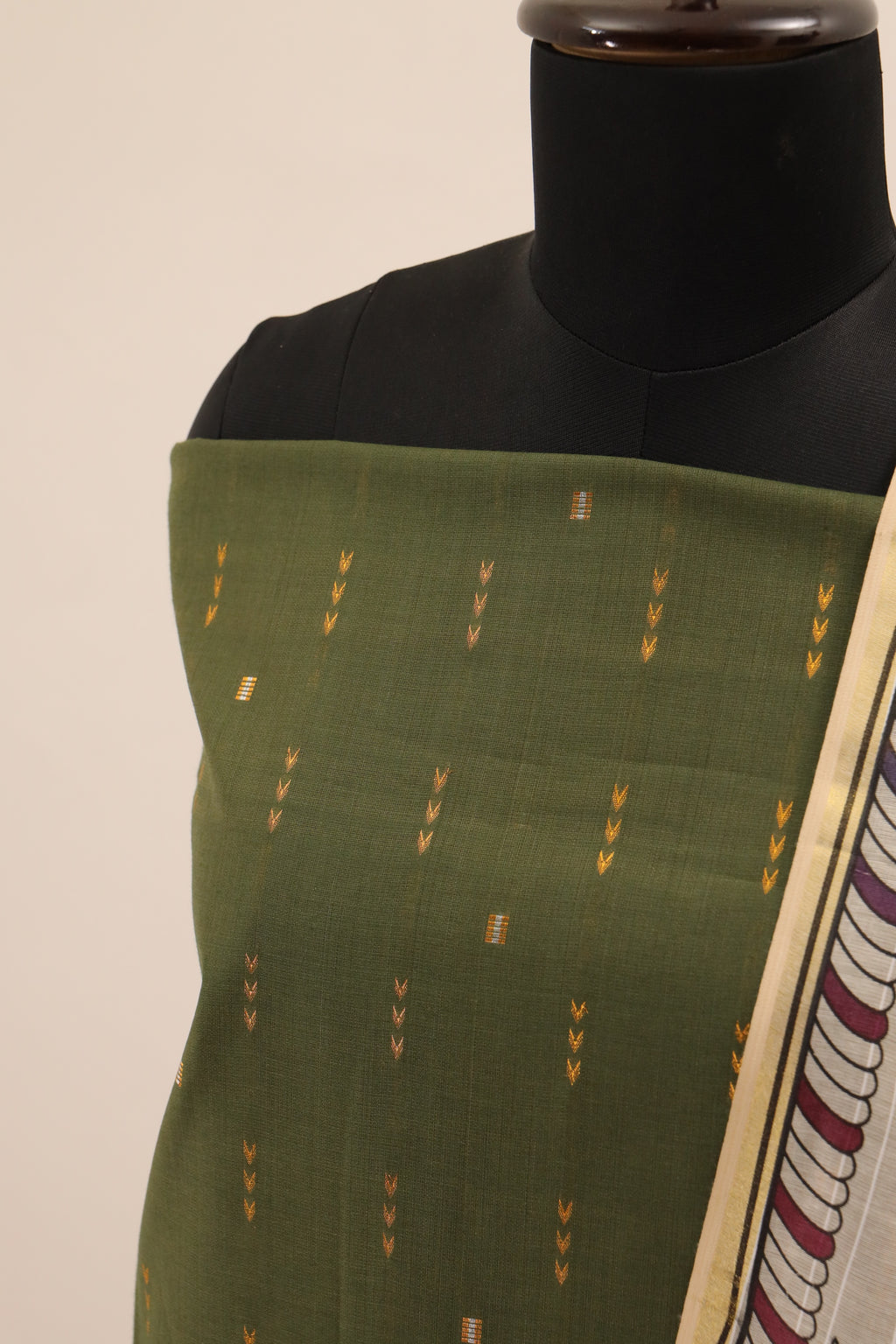 Green with Printed Dupatta  Unstitched Salwar Suit - #NC138