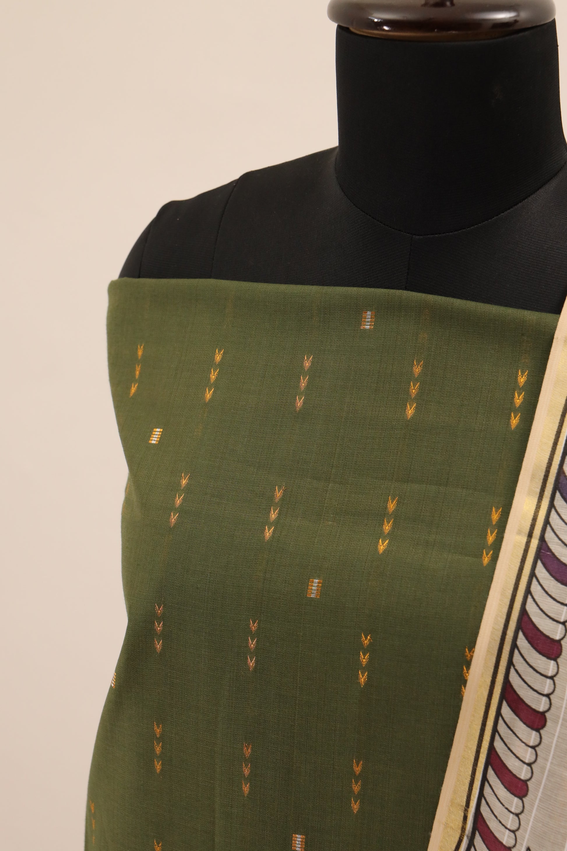 Green with Printed Dupatta  Unstitched Salwar Suit - #NC138