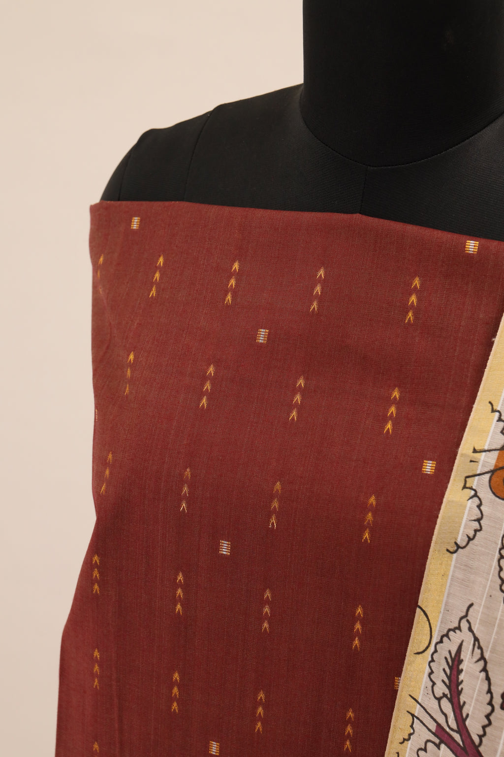 Brown with Printed Dupatta  Unstitched Salwar Suit - #NC139