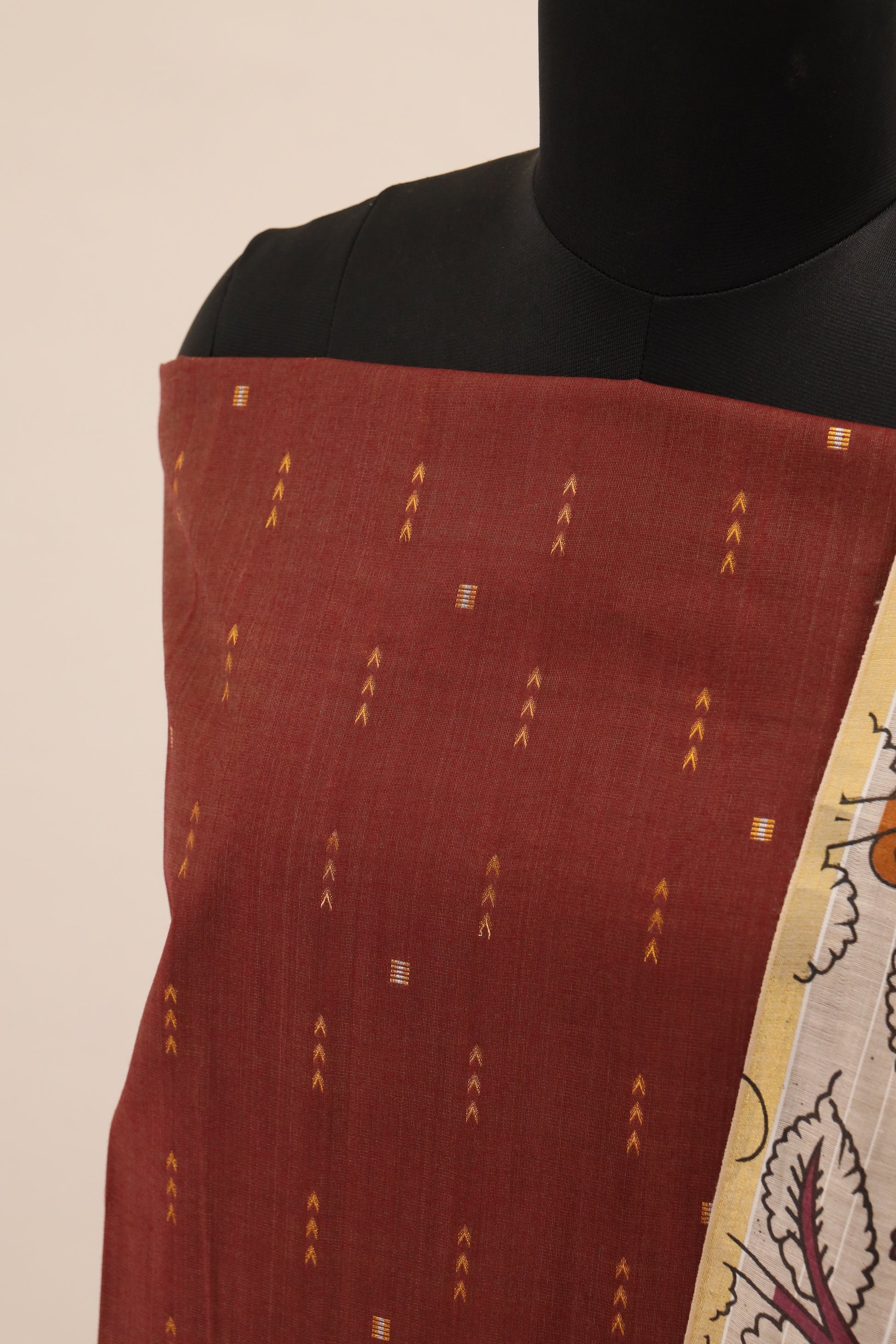 Brown with Printed Dupatta  Unstitched Salwar Suit - #NC139