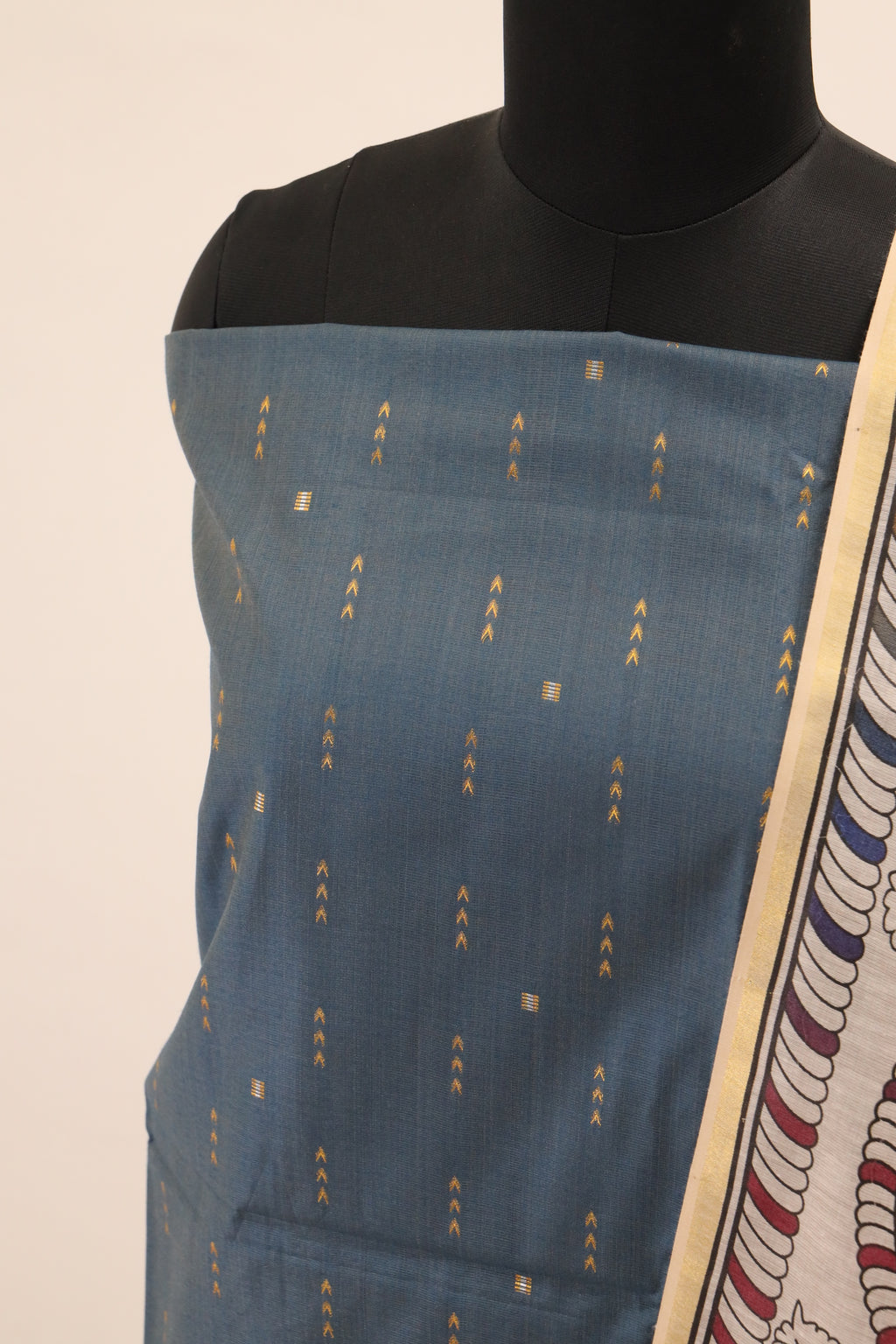 Blue with Printed Dupatta  Unstitched Salwar Suit - #NC141