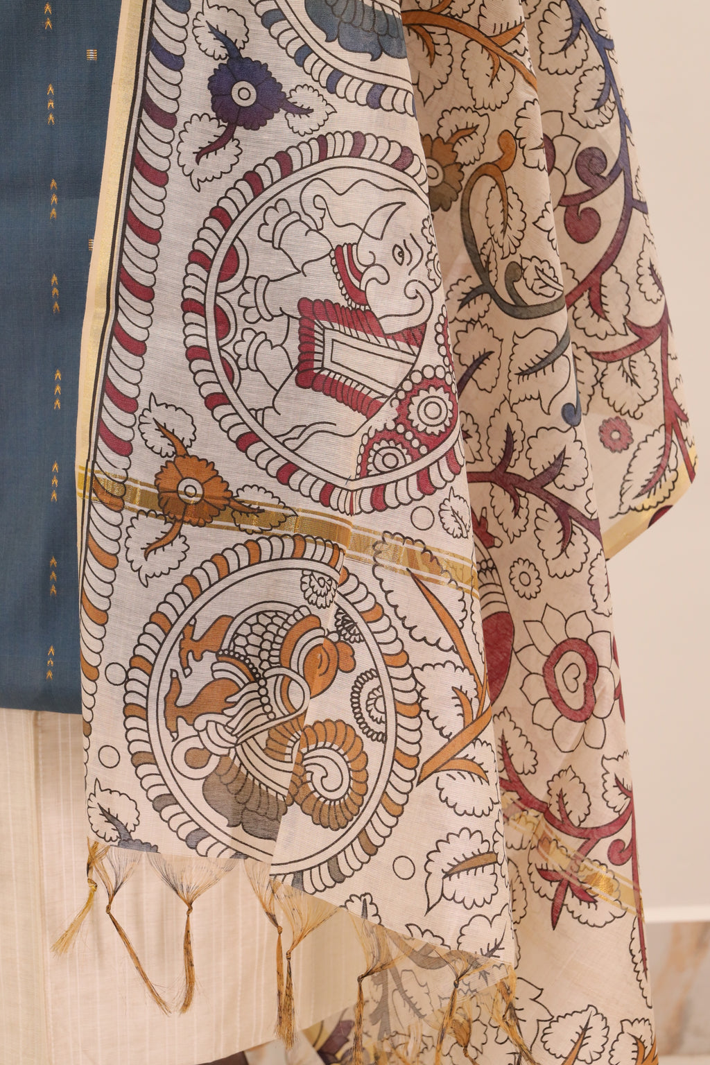 Blue with Printed Dupatta  Unstitched Salwar Suit - #NC141