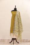 Yellow with Printed Dupatta  Unstitched Salwar Suit - #NC142