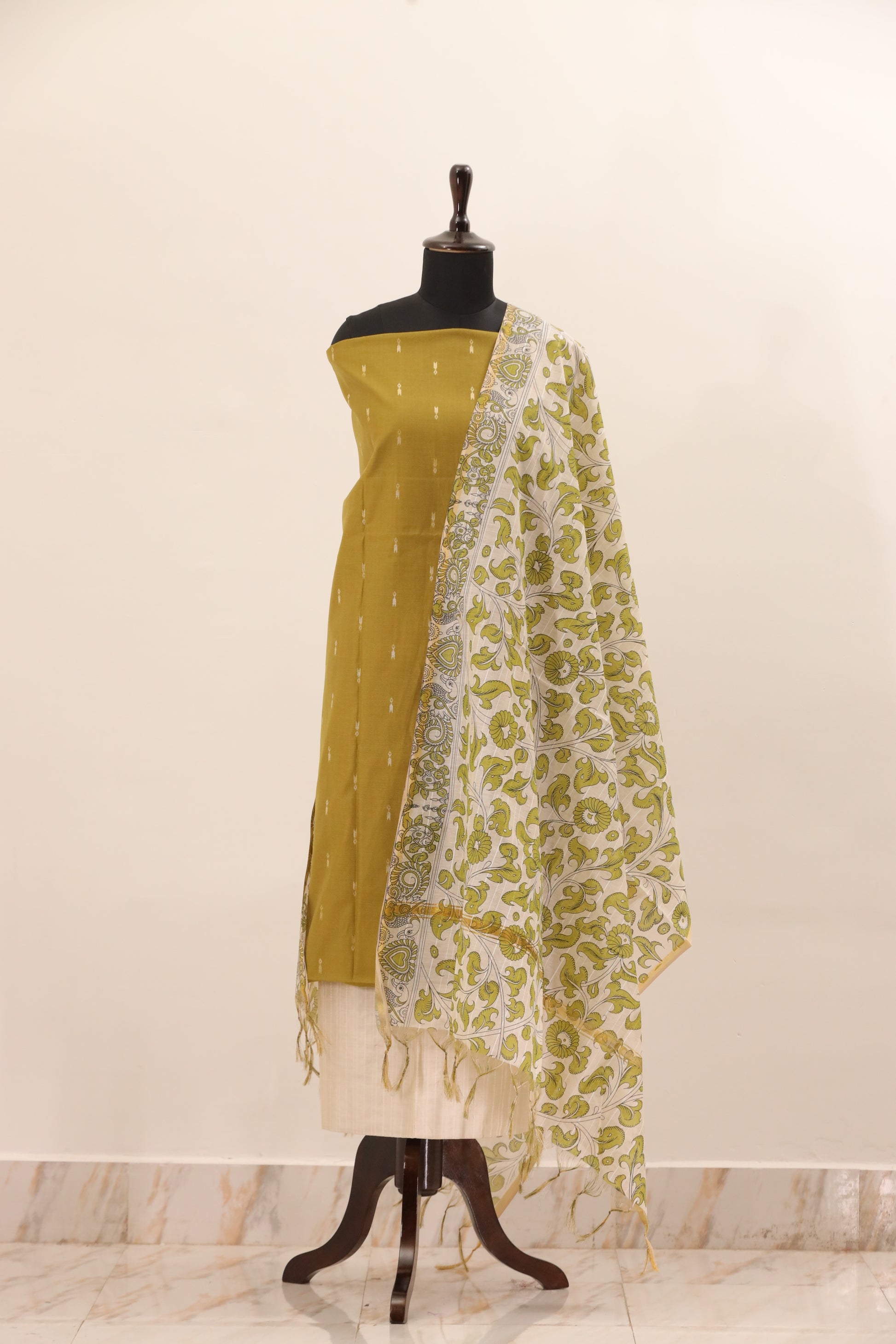 Yellow with Printed Dupatta  Unstitched Salwar Suit - #NC142