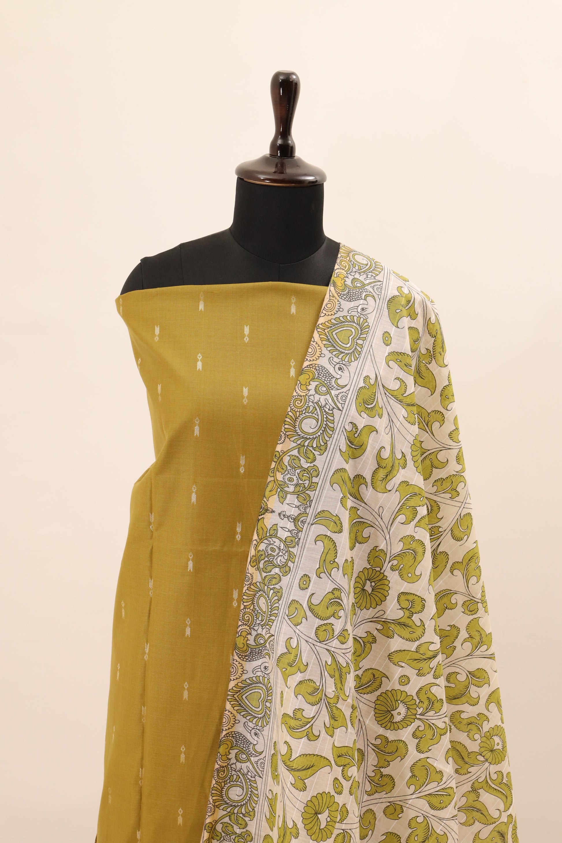 Yellow with Printed Dupatta  Unstitched Salwar Suit - #NC142