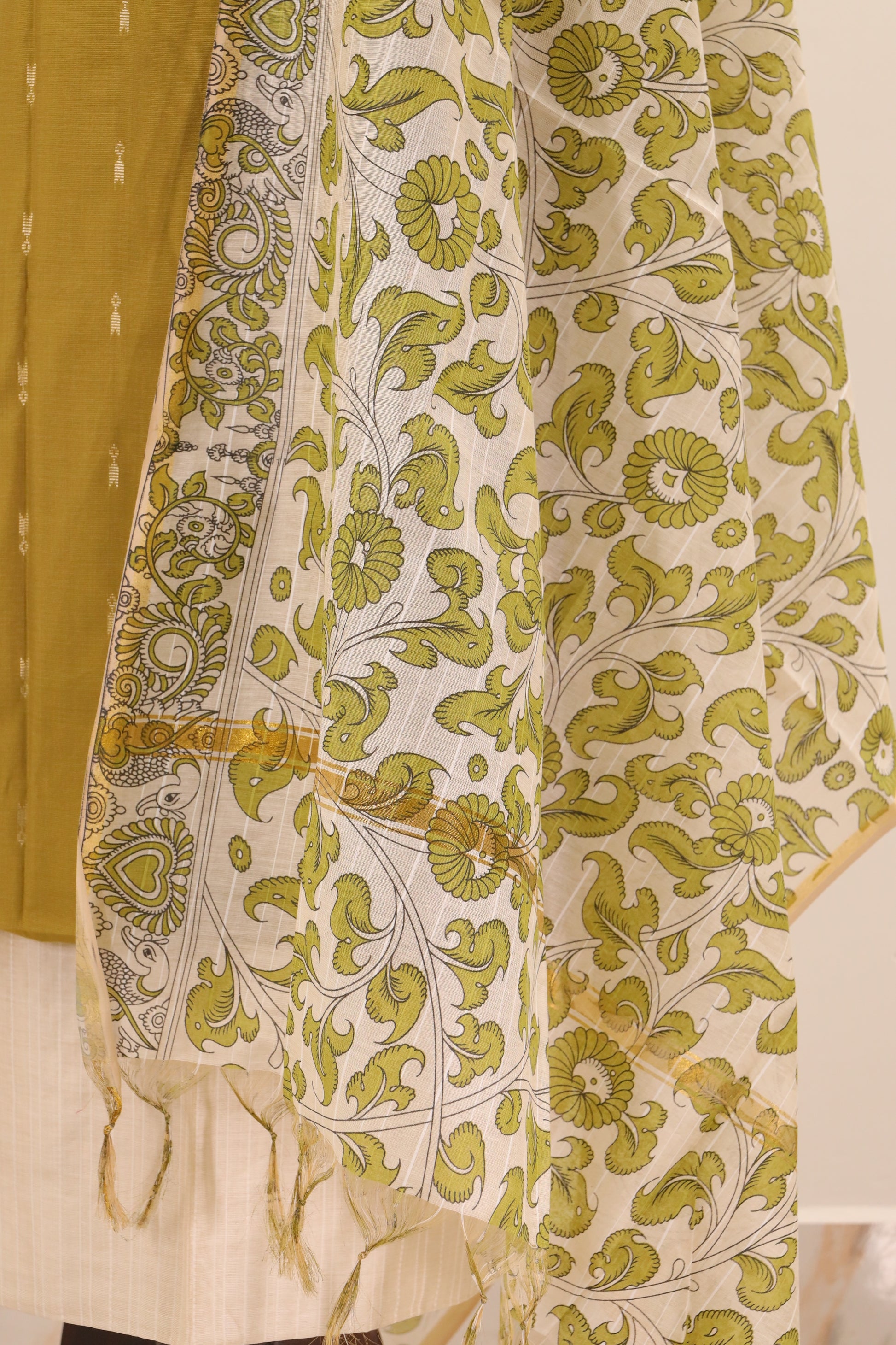 Yellow with Printed Dupatta  Unstitched Salwar Suit - #NC142