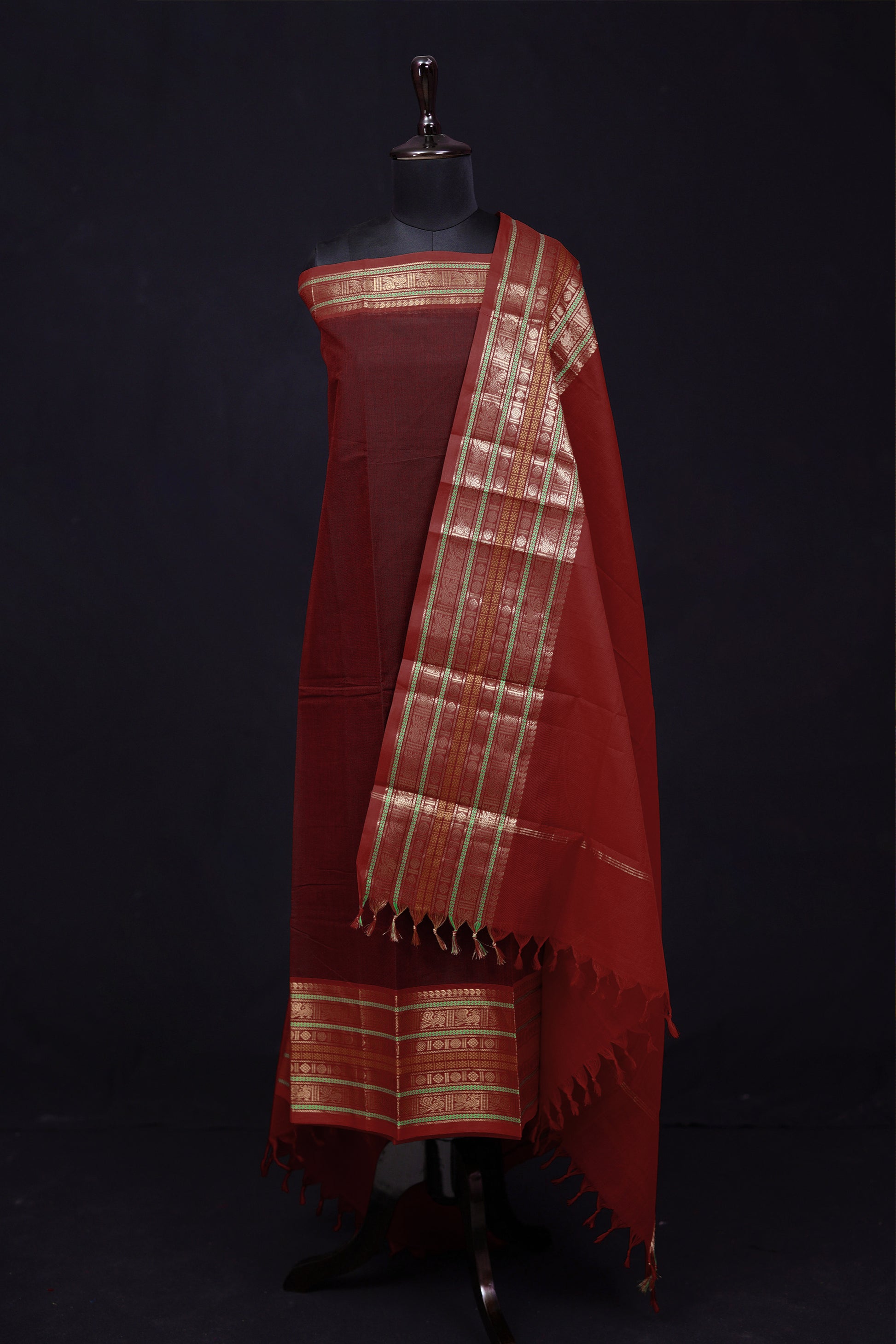 Chettinad Cotton Unstitched Salwar Suit - #NC024