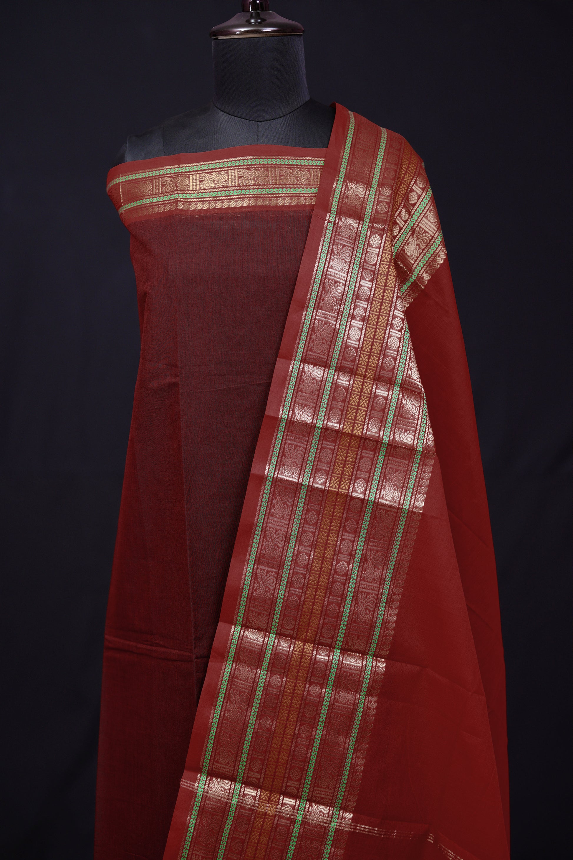 Chettinad Cotton Unstitched Salwar Suit - #NC024