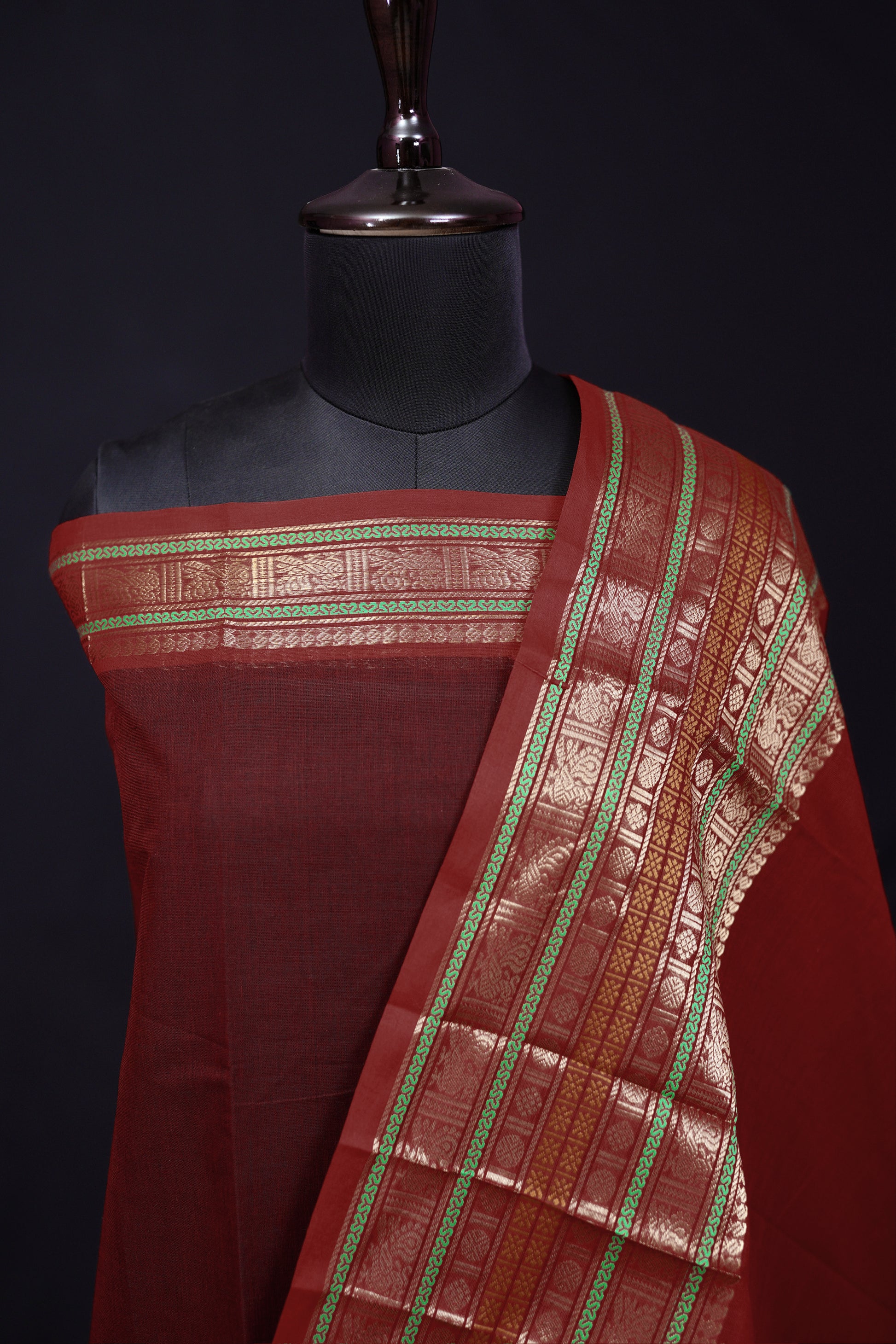 Chettinad Cotton Unstitched Salwar Suit - #NC024