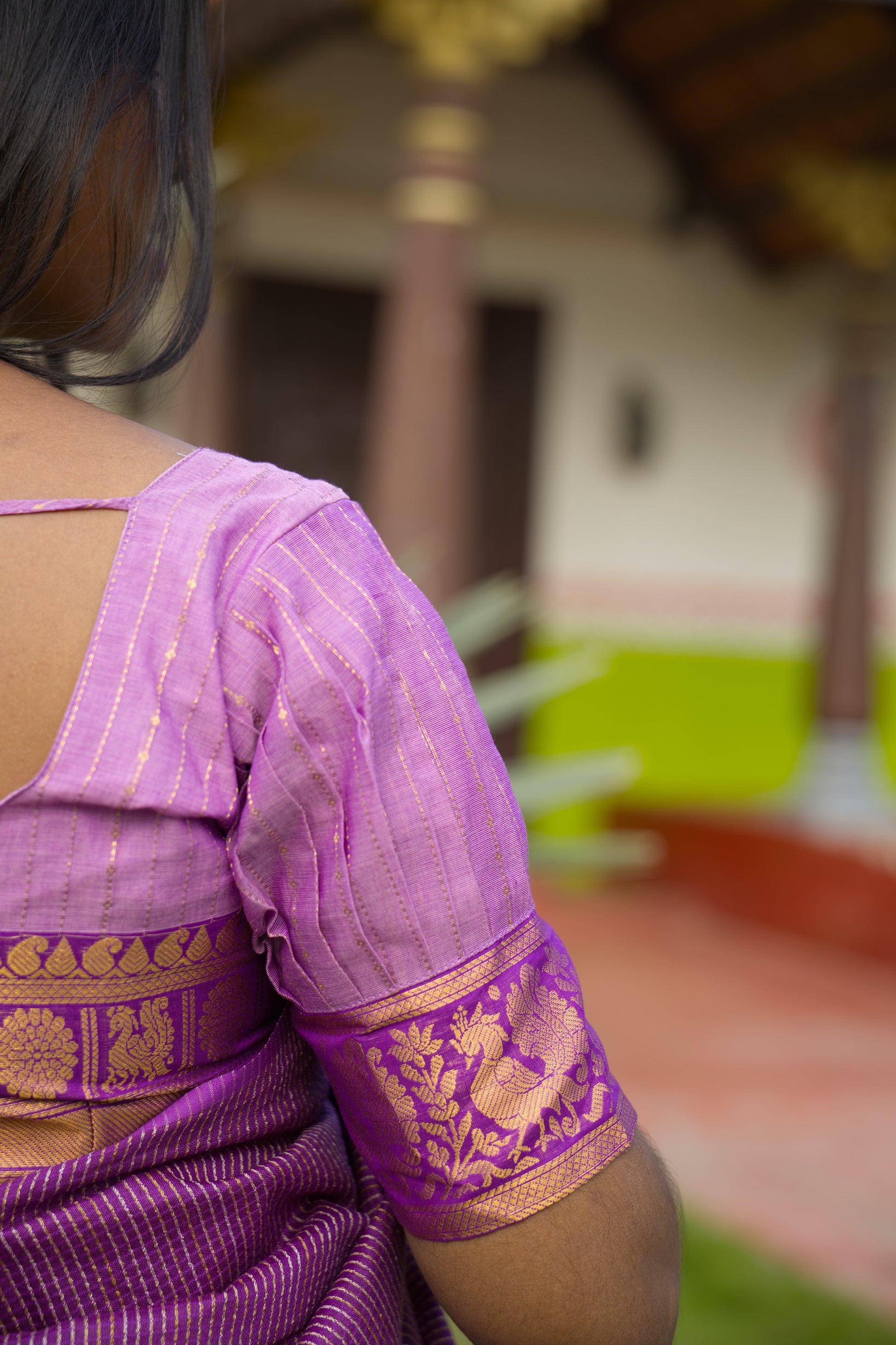 Lavender - Chettinad Cotton Half Saree - NH003