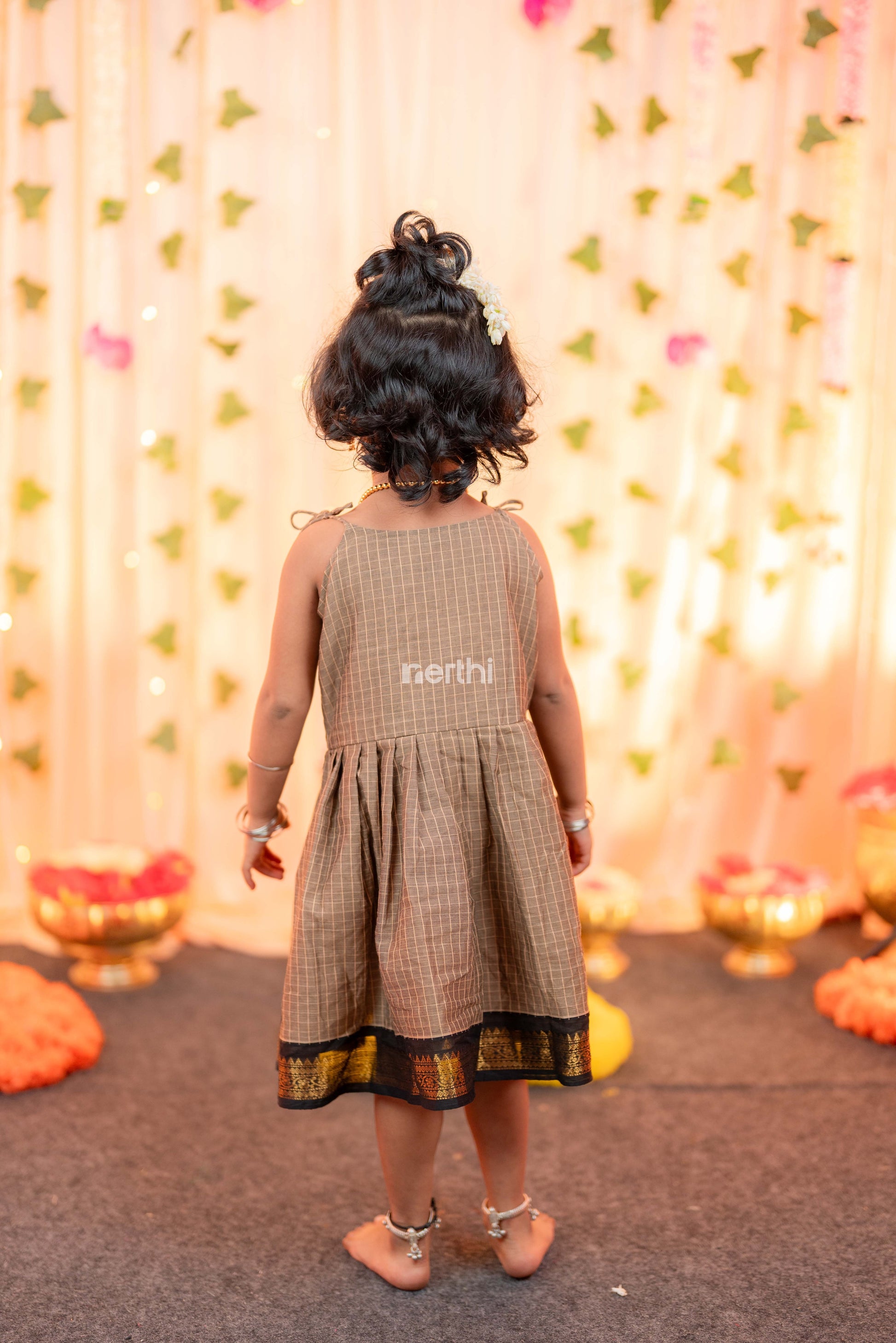 Light Brown Knotted Frock - #NF001