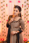 Light Brown Chettinad Cotton Anarkali - #NA002
