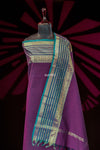 Purple - Chettinad Cotton Unstitched Salwar Suit - #NC005