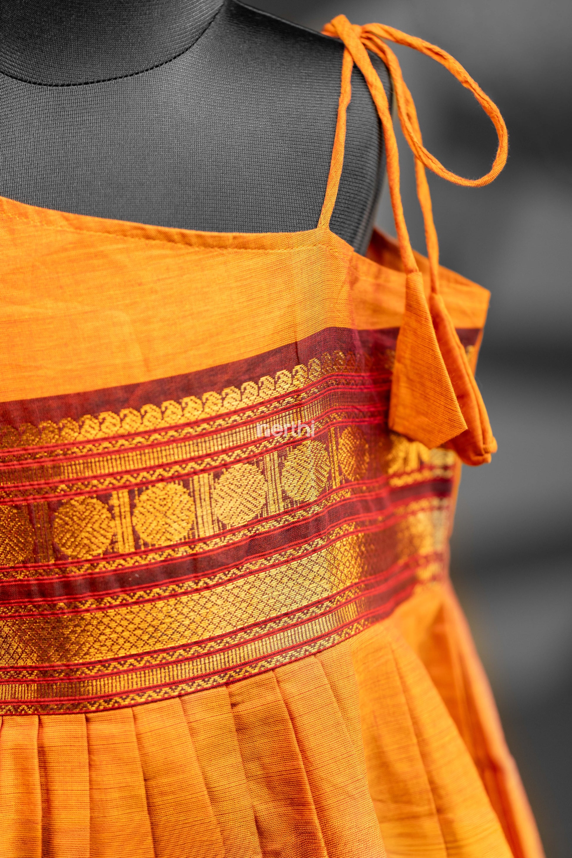 Orange One Shoulder Frock - #NF002