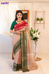Megha - Cream Colour Chettinad Cotton Saree