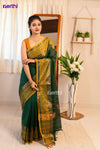 Thulasi - Green & Mustard Chettinad Cotton Saree