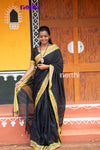 Yatchi - Black Chettinad Cotton Saree