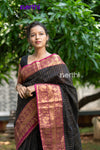 Iraivi - Black Chettinad Cotton Saree