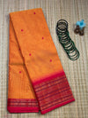 Yellow Chettinad Cotton Red Border - #NS014
