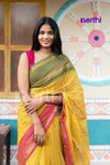 Kondrai - Yellow Chettinad Cotton Saree