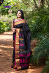 Kuzhali - Black Chettinad Cotton Saree