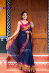 Neela - Blue Chettinad Cotton Saree